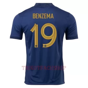 Frankreich Karim Benzema 19 Heimtrikot WM 2022 für Herren Frankreich Karim Benzema 19 Heimtrikot WM 2022 für Herren