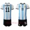 Argentinien Angel Ángel Di María 11 Heimtrikot WM 2022 für Kinder