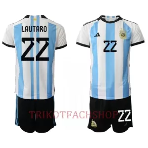 Argentinien Lautaro Martínez 22 Heimtrikot WM 2022 für Kinder Argentinien Lautaro Martínez 22 Heimtrikot WM 2022 für Kinder