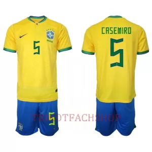 Brasilien Casemiro 5 Heimtrikot WM 2022 für Kinder Brasilien Casemiro 5 Heimtrikot WM 2022 für Kinder