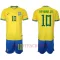 Brasilien Neymar Jr 10 Heimtrikot WM 2022 für Kinder