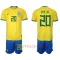 Brasilien Vinicius Junior 20 Heimtrikot WM 2022 für Kinder