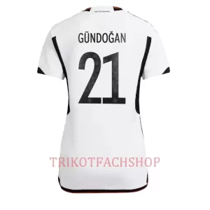 Deutschland Ilkay Gündogan 21 Heimtrikot WM 2022 für Damen Deutschland Ilkay Gündogan 21 Heimtrikot WM 2022 für Damen