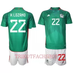 Mexiko Hirving Lozano 22 Heimtrikot WM 2022 für Kinder