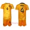 Niederlande Virgil van Dijk 4 Heimtrikot WM 2022 für Kinder