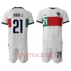 Portugal Diogo Jota 21 Auswärtstrikot WM 2022 für Kinder