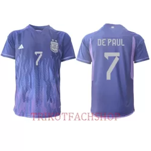 Argentinien Rodrigo de Paul 7 Auswärtstrikot WM 2022 für Herren Argentinien Rodrigo de Paul 7 Auswärtstrikot WM 2022 für Herren