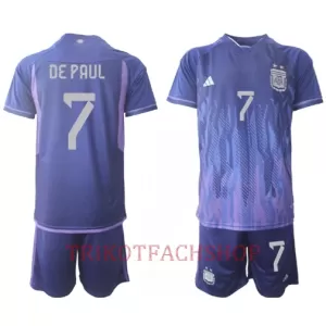 Argentinien Rodrigo de Paul 7 Auswärtstrikot WM 2022 für Kinder Argentinien Rodrigo de Paul 7 Auswärtstrikot WM 2022 für Kinder