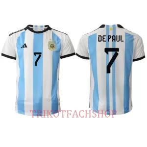 Argentinien Rodrigo de Paul 7 Heimtrikot WM 2022 für Herren Argentinien Rodrigo de Paul 7 Heimtrikot WM 2022 für Herren