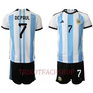 Argentinien Rodrigo de Paul 7 Heimtrikot WM 2022 für Kinder Argentinien Rodrigo de Paul 7 Heimtrikot WM 2022 für Kinder