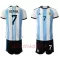 Argentinien Rodrigo de Paul 7 Heimtrikot WM 2022 für Kinder