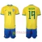 Brasilien Antony Santos 19 Heimtrikot WM 2022 für Kinder
