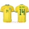 Brasilien Éder Militão 14 Heimtrikot WM 2022 für Herren