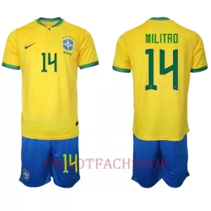Brasilien Éder Militão 14 Heimtrikot WM 2022 für Kinder Brasilien Éder Militão 14 Heimtrikot WM 2022 für Kinder