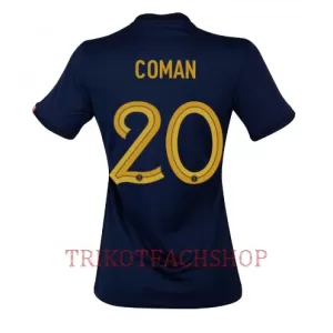 Frankreich Kingsley Coman 20 Heimtrikot WM 2022 für Damen Frankreich Kingsley Coman 20 Heimtrikot WM 2022 für Damen