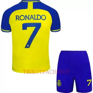 Al-Nassr FC Cristiano Ronaldo 7 Heimtrikot 22/23 für Kinder Al-Nassr FC Cristiano Ronaldo 7 Heimtrikot 22/23 für Kinder