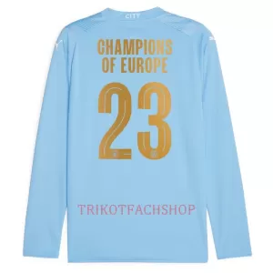 Manchester City Champions of Europe Heimtrikot 23/24 Langarm für Herren