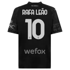 AC Milan Rafael Leão 10 4.Trikot 23/24 für Herren Schwarz