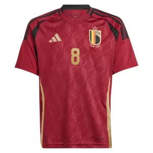 Belgien Tielemans 8 Heimtrikot Euro 2024 für Kinder