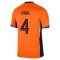 Niederlande Virgil van Dijk 4 Heimtrikot Euro 2024 für Herren