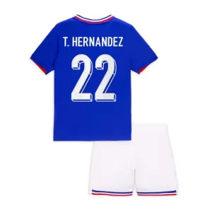 Frankreich Theo Hernández 22 Heimtrikot Euro 2024 für Kinder