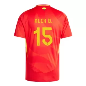 Spanien Alex Baena 15 Heimtrikot Euro 2024 für Herren