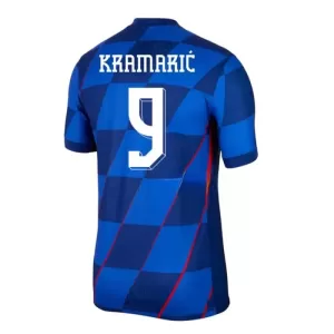 Kroatien Kramaric 9 Auswärtstrikot Euro 2024 für Herren