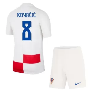 Kroatien Mateo Kovacic 8 Heimtrikot Euro 2024 für Kinder Kroatien Mateo Kovacic 8 Heimtrikot Euro 2024 für Kinder