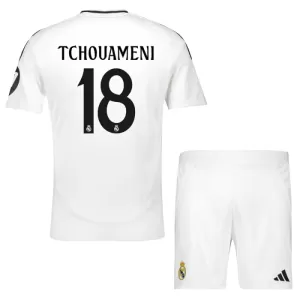 Real Madrid Aurélien Tchouaméni 18 Heimtrikot 24/25 für Kinder Real Madrid Aurélien Tchouaméni 18 Heimtrikot 24/25 für Kinder