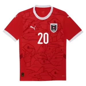 Österreich Konrad Laimer 20 Heimtrikot Euro 2024 für Herren