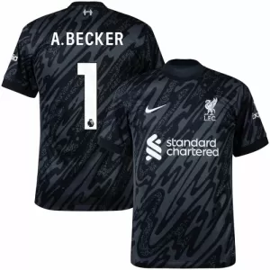 Liverpool Alisson Becker 1 Torwart Trikot 24/25 für Herren Schwarz Liverpool Alisson Becker 1 Torwart Trikot 24/25 für Herren Schwarz