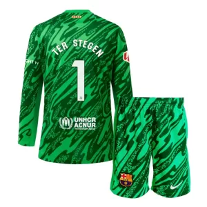 FC Barcelona Marc-André ter Stegen 1 Torwart Heimtrikot 24/25 Langarm für Kinder FC Barcelona Marc-André ter Stegen 1 Torwart Heimtrikot 24/25 Langarm für Kinder