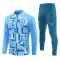 Olympique de Marseille Trainingspullover-Set 24/25 für Herren Blau