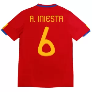 Spanien A. Iniesta 6 2010 Heimtrikot Retro für Herren Spanien A. Iniesta 6 2010 Heimtrikot Retro für Herren