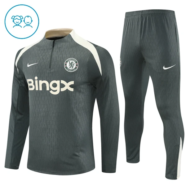 Chelsea Trainingspullover-Set 25/26 für Kinder Grau Chelsea Trainingspullover-Set 25/26 für Kinder Grau