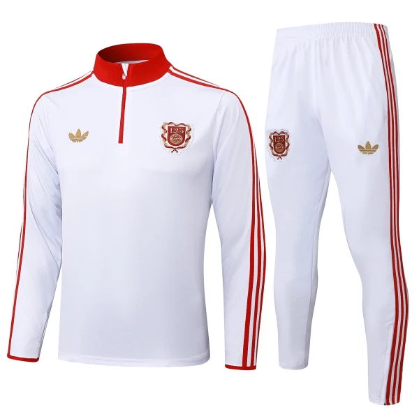 FC Bayern München Trainingspullover-Set 24/25 für Herren Weiß FC Bayern München Trainingspullover-Set 24/25 für Herren Weiß
