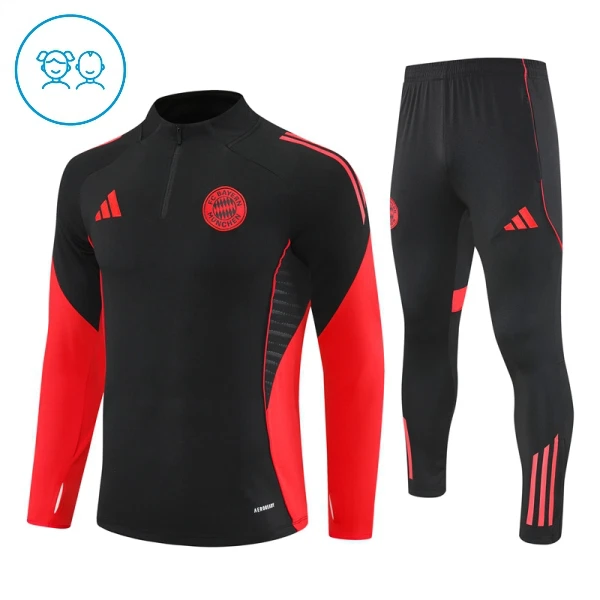 FC Bayern München Trainingspullover-Set 25/26 für Kinder Schwarz