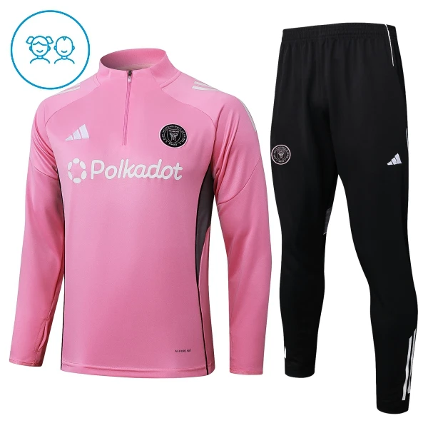 Inter Miami CF Trainingspullover-Set 25/26 für Kinder Rosa Inter Miami CF Trainingspullover-Set 25/26 für Kinder Rosa