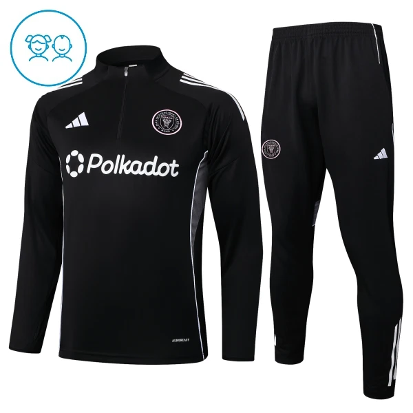 Inter Miami CF Trainingspullover-Set 25/26 für Kinder Schwarz Inter Miami CF Trainingspullover-Set 25/26 für Kinder Schwarz