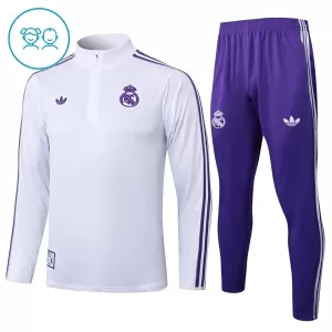 Real Madrid Trainingspullover-Set 25/26 für Kinder Weiß