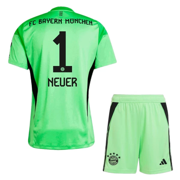 FC Bayern München Manuel Neuer 1 Torwart Trikot 25/26 für Kinder Grün