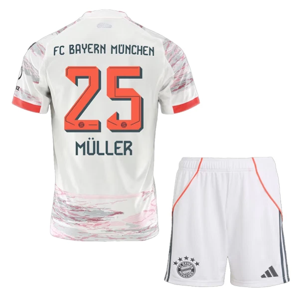 FC Bayern München Thomas Müller 25 Auswärtstrikot 25/26 für Kinder FC Bayern München Thomas Müller 25 Auswärtstrikot 25/26 für Kinder