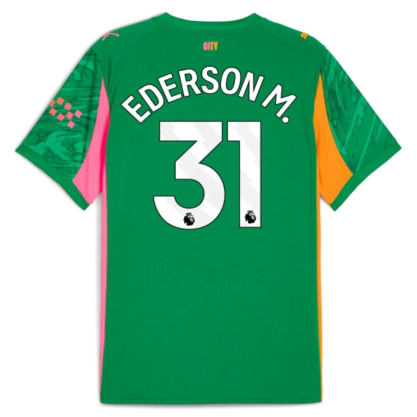 Manchester City Ederson Moraes M. 31 Torwart Trikot 25/26 für Herren Grün Manchester City Ederson Moraes M. 31 Torwart Trikot 25/26 für Herren Grün