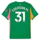 Manchester City Ederson Moraes M. 31 Torwart Trikot 25/26 für Herren Grün Manchester City Ederson Moraes M. 31 Torwart Trikot 25/26 für Herren Grün
