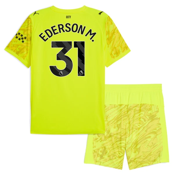Manchester City Ederson Moraes M. 31 Torwart Trikot 25/26 für Kinder Gelb Manchester City Ederson Moraes M. 31 Torwart Trikot 25/26 für Kinder Gelb