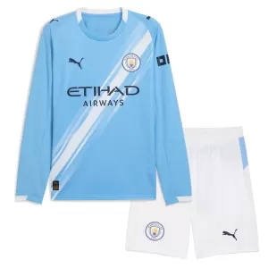 Manchester City Heimtrikot 25/26 Langarm für Kinder