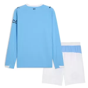 Manchester City Heimtrikot 25/26 Langarm für Kinder