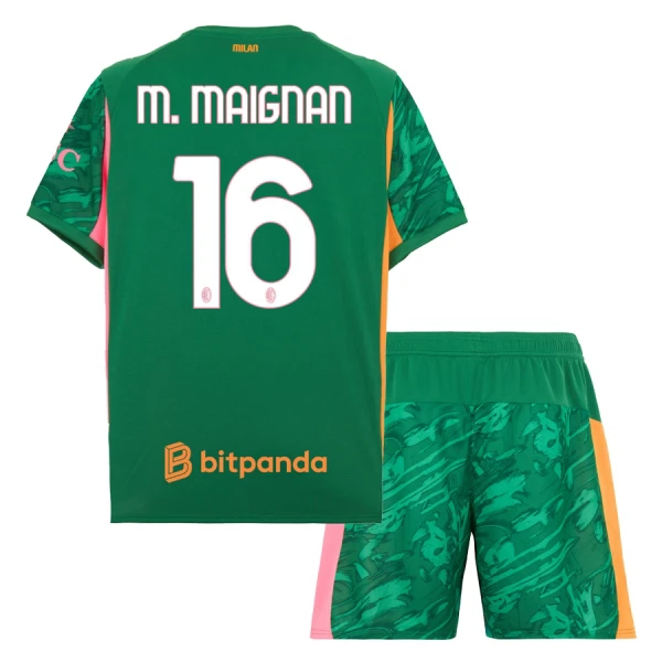 AC Milan M. Maignan 16 Torwart Trikot 25/26 für Kinder Grün AC Milan M. Maignan 16 Torwart Trikot 25/26 für Kinder Grün