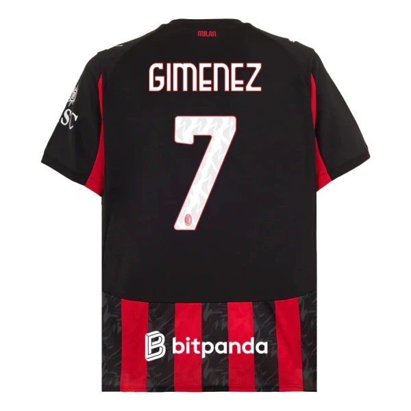 AC Milan Santiago Gimenez 7 Heimtrikot 25/26 für Herren AC Milan Santiago Gimenez 7 Heimtrikot 25/26 für Herren