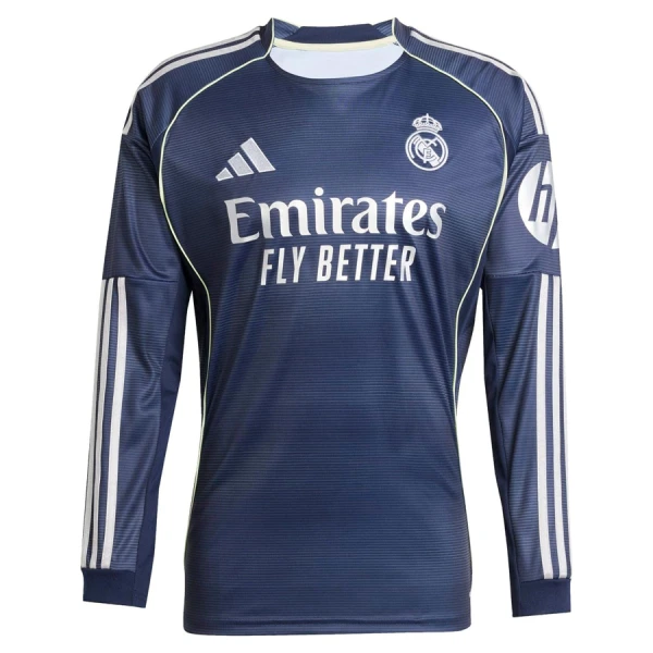 Real Madrid Auswärtstrikot 25/26 Langarm für Herren Real Madrid Auswärtstrikot 25/26 Langarm für Herren